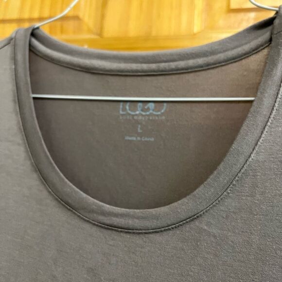 LOGO mushroom color lace pocket long sleeve tee size L - Picture 4 of 6